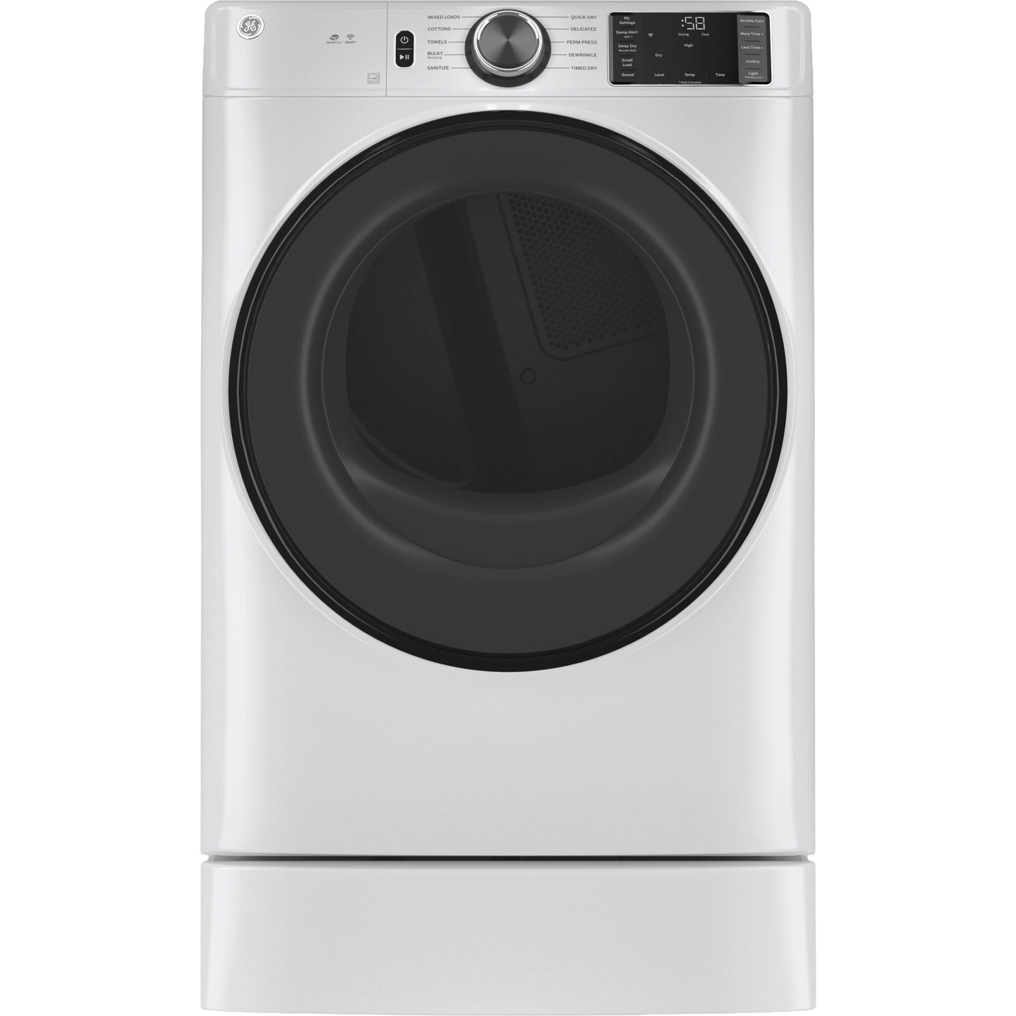 GE® ENERGY STAR® 7.8 cu. ft. Capacity Smart Front Load Electric Dryer with Sanitize Cycle