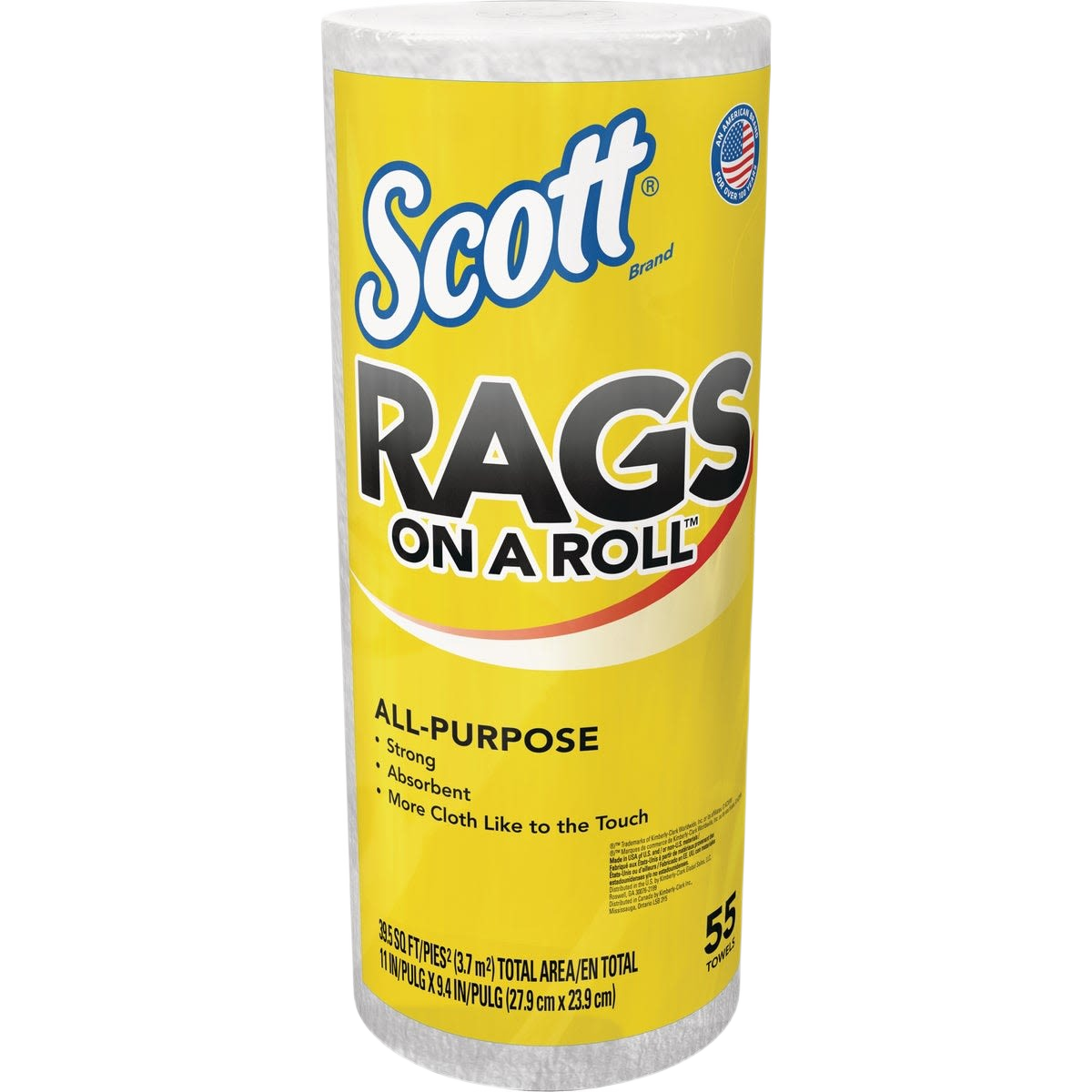 Roll of durable white all-purpose rags for painting, wiping, and furniture refinishing in paint supplies and home improvement collections