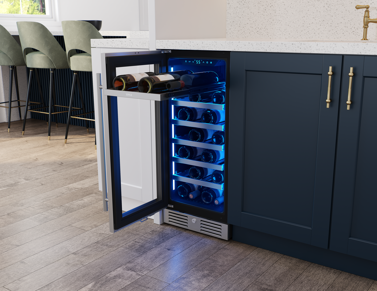 Wine Cooler 15", Reversible, Single Zone