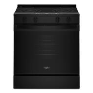 Black electric range with control knobs and smooth cooktop in Ranges and Kitchen & Kitchenware collection