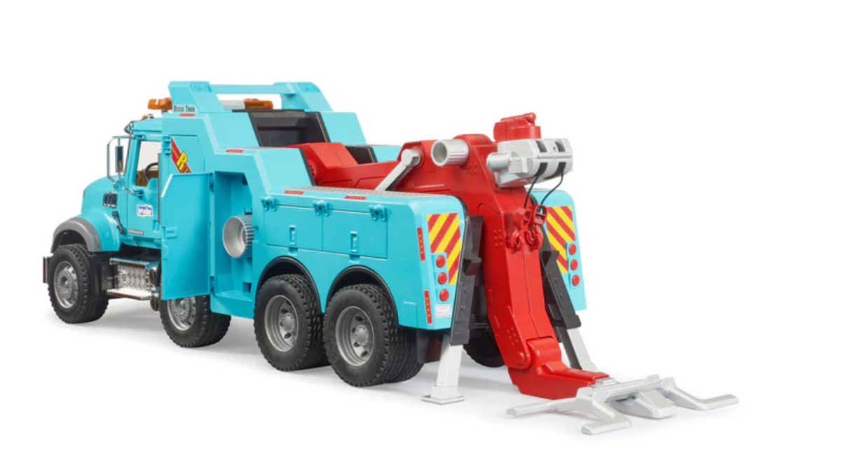 Bruder 02831 Mack Granite Recovery and Towing Truck with Light and Sound Module