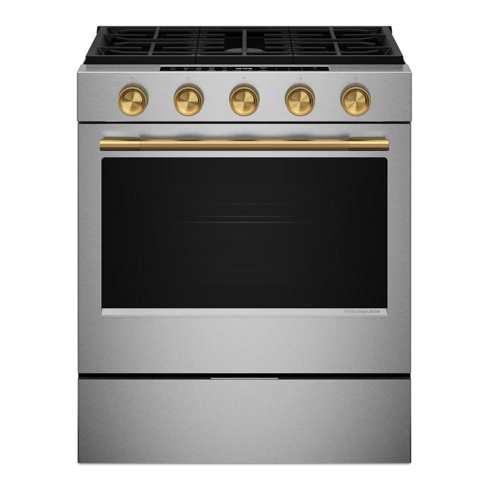 5.0 Cu. Ft. Smart Slide-in Gas Range with Convection Cooking Modes and 2-in-1 Burner