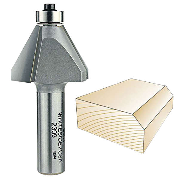 Inbeveled Edge Router Bit Whiteside 30° Edge Bevel Bit 1/2