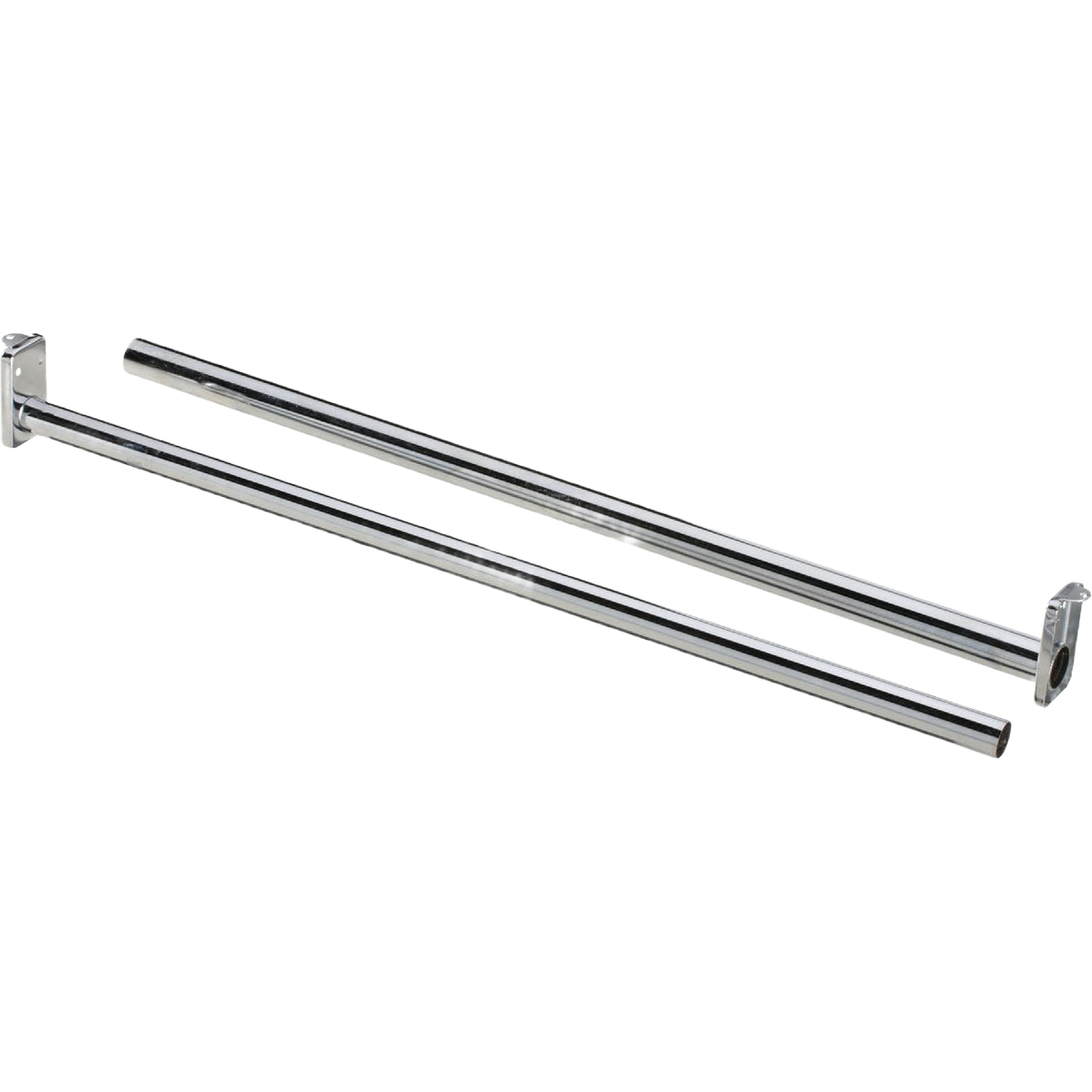 Chrome adjustable closet rod extending from 48 to 72 inches for versatile storage in home improvement projects