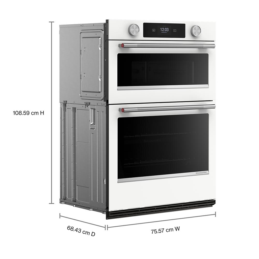 30-inch Smart Electric Combo Wall Oven with Assisted Cooking Modes - White