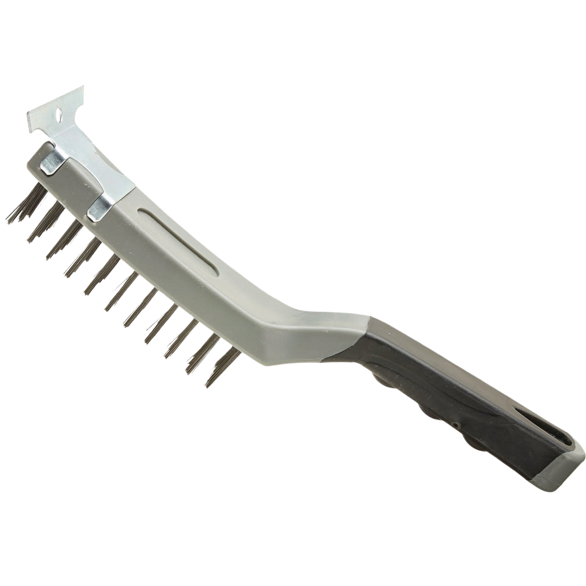 Wire brush with scraper and ergonomic handle for heavy-duty cleaning in paint and home improvement tools under $50 collection