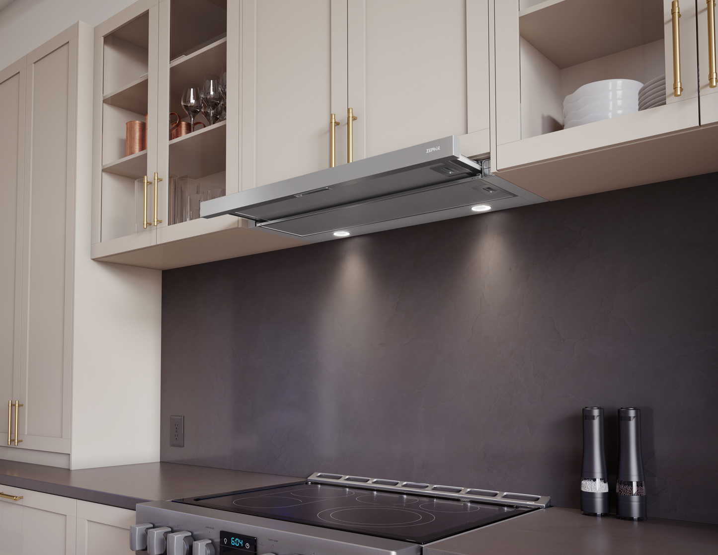 Vallina Under Cabinet, 90in, SS, LED, 290 CFM