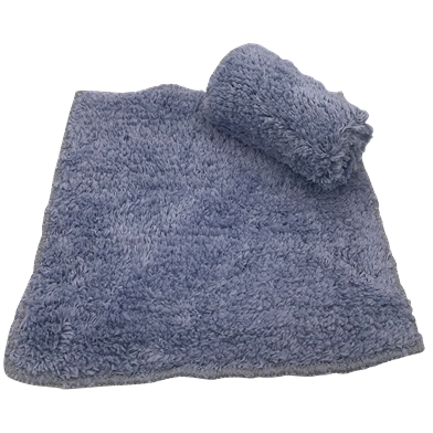 Two pack of cornflower blue cotton chenille dish towels with plush texture for Kitchen & Kitchenware collections