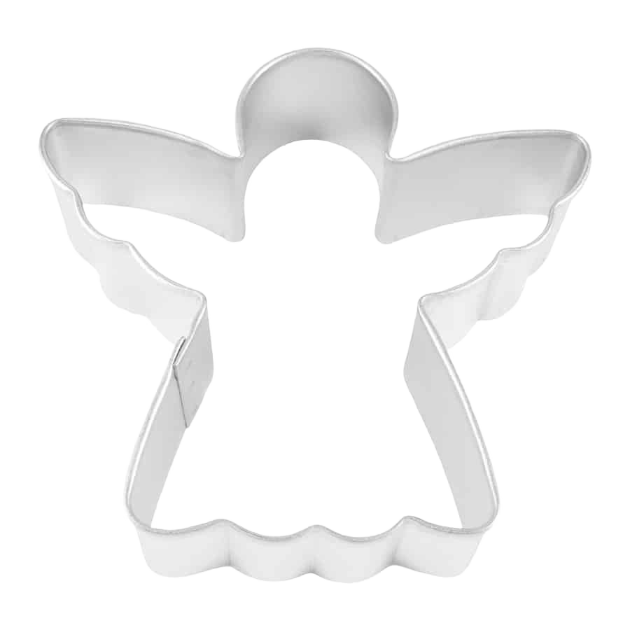 Tinplated steel angel-shaped cookie cutter for baking in kitchenware and kitchen gadgets collections under $50