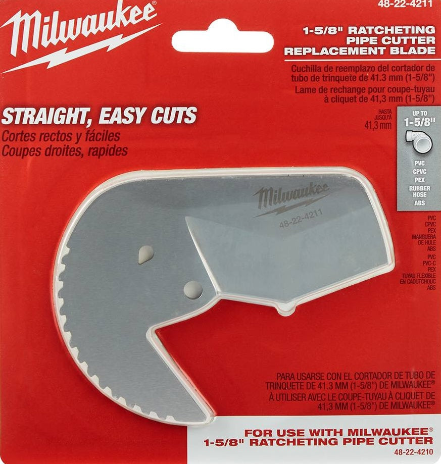 Replacement blade for ratcheting pipe cutter designed for clean, precise cuts in plumbing tools and home improvement collections