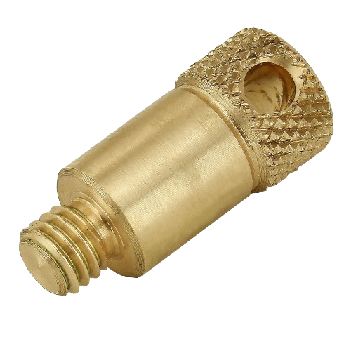 Brass replacement screw with knurled grip and threaded end for tool maintenance and home improvement tasks