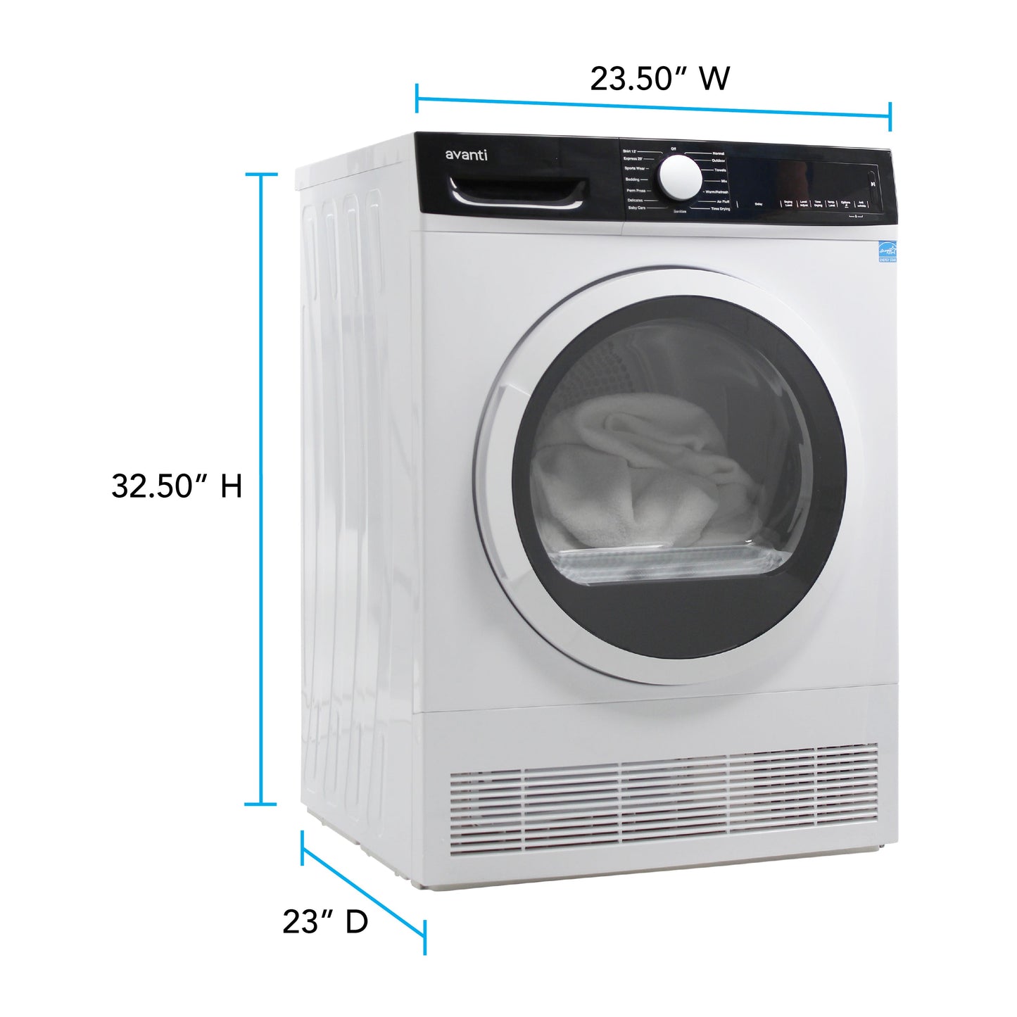 Avanti Front Load Clothes Dryer - White