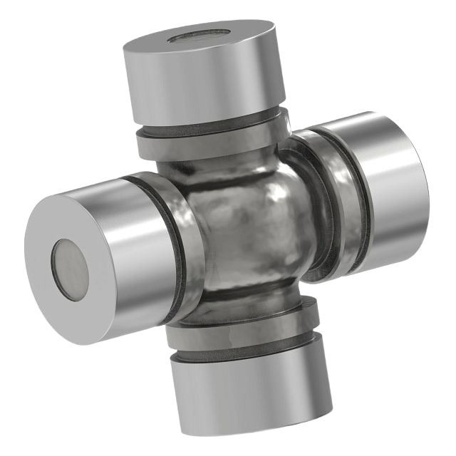 Metal cross and bearing assembly component with smooth polished finish for tools and home improvement use