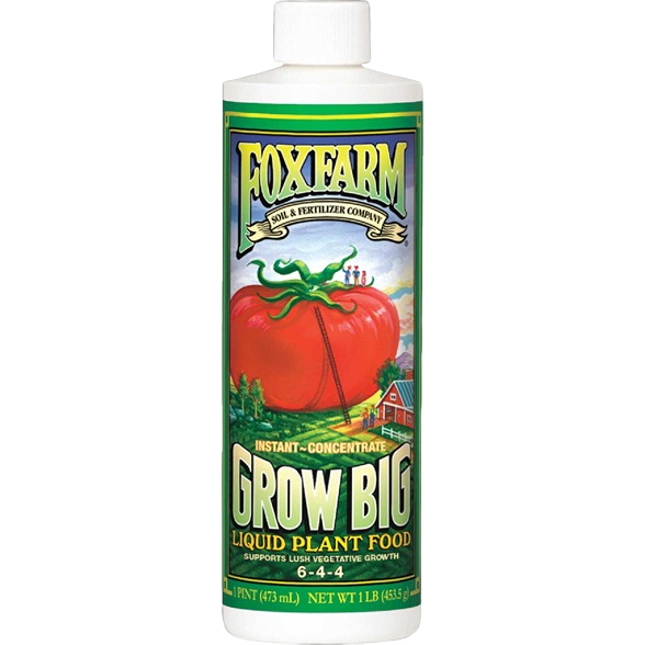 Bottle of FoxFarm Grow Big liquid plant food fertilizer for plant care and lawn garden collections under $50