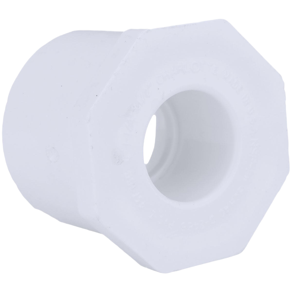 White PVC slip bushing for plumbing systems in Pipes & Fittings collection for home improvement tasks under $50