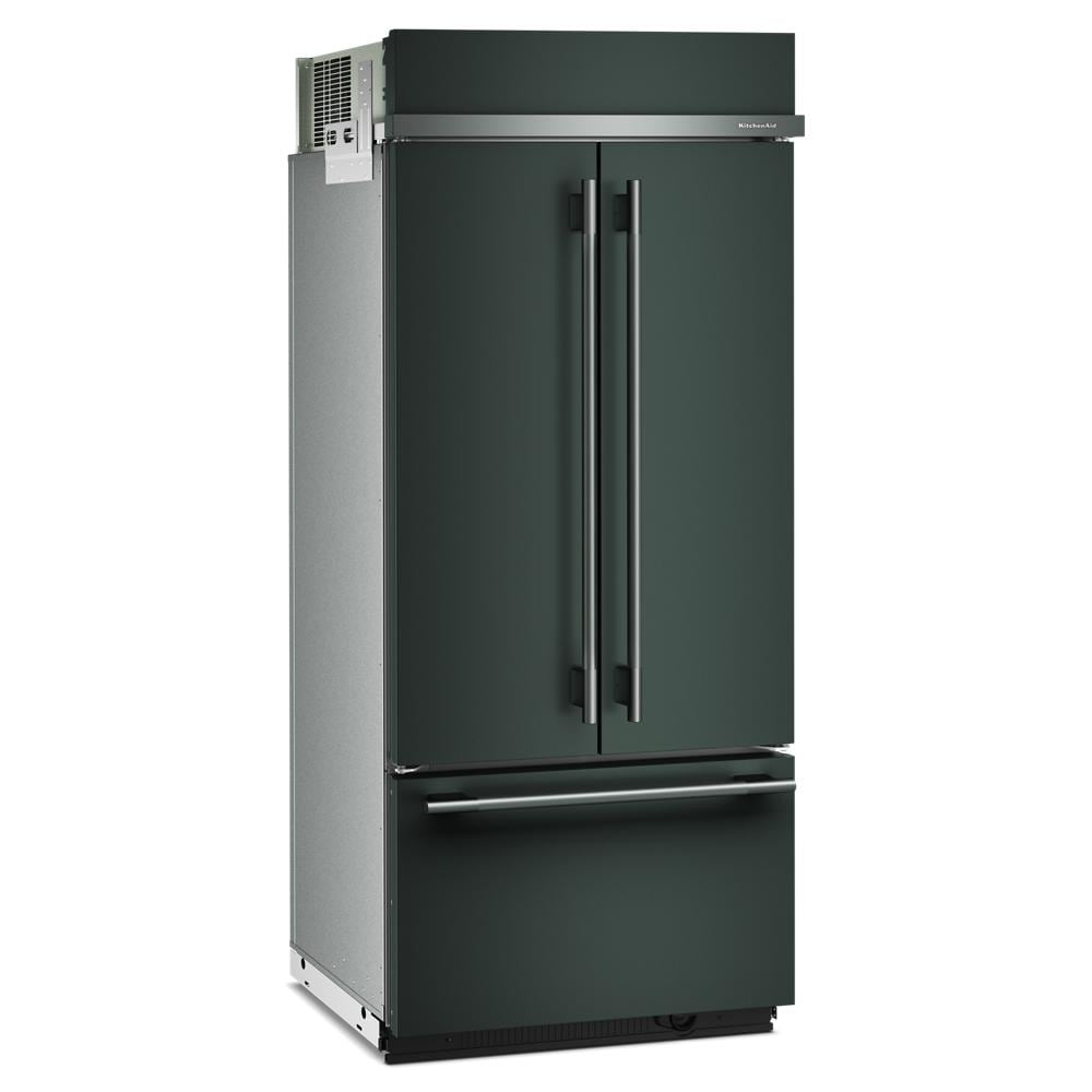 20.8 Cu. Ft. 36-Inch Built-In French Door Bottom Mount Refrigerator with Signature Platinum Interior in Juniper