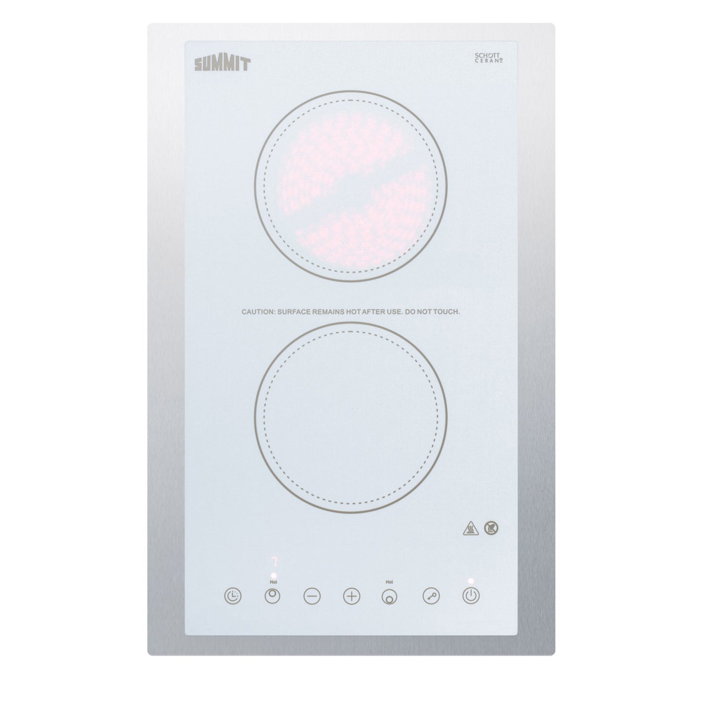 15" Wide 115V 2-Burner Radiant Cooktop