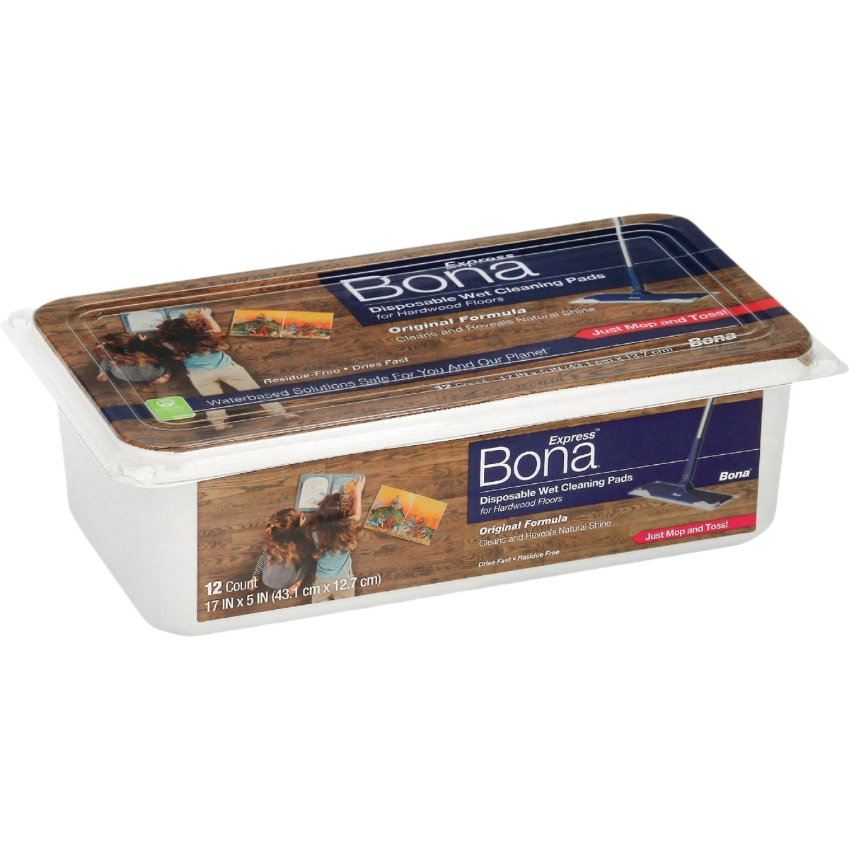 Package of disposable wet hardwood floor cleaning pads for easy floor care under $50 collections and cleaning supplies