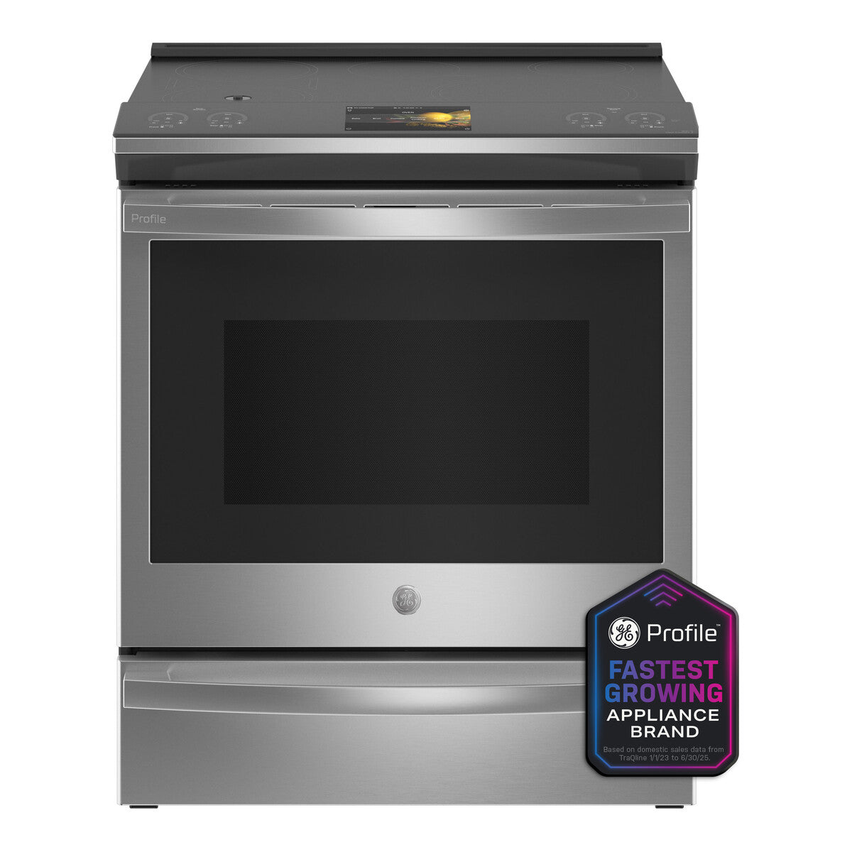 GE Profile™ 30" Smart Slide-In Front-Control Induction Fingerprint Resistant Range with In Oven Camera