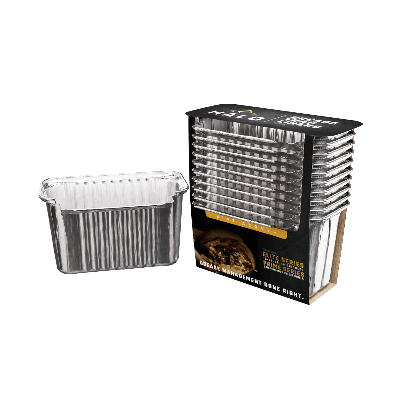 Stack of metal foil liners with custom fit design for outdoor grilling and flat top griddle cleanup under $50 collections