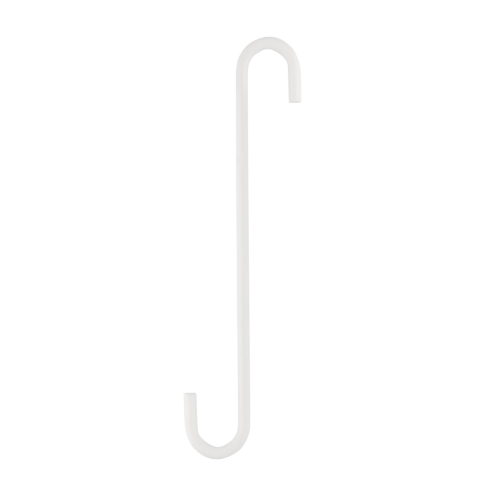 White steel large S-hook plant hanger with durable weather-resistant coating for Lawn & Garden under $50 collection