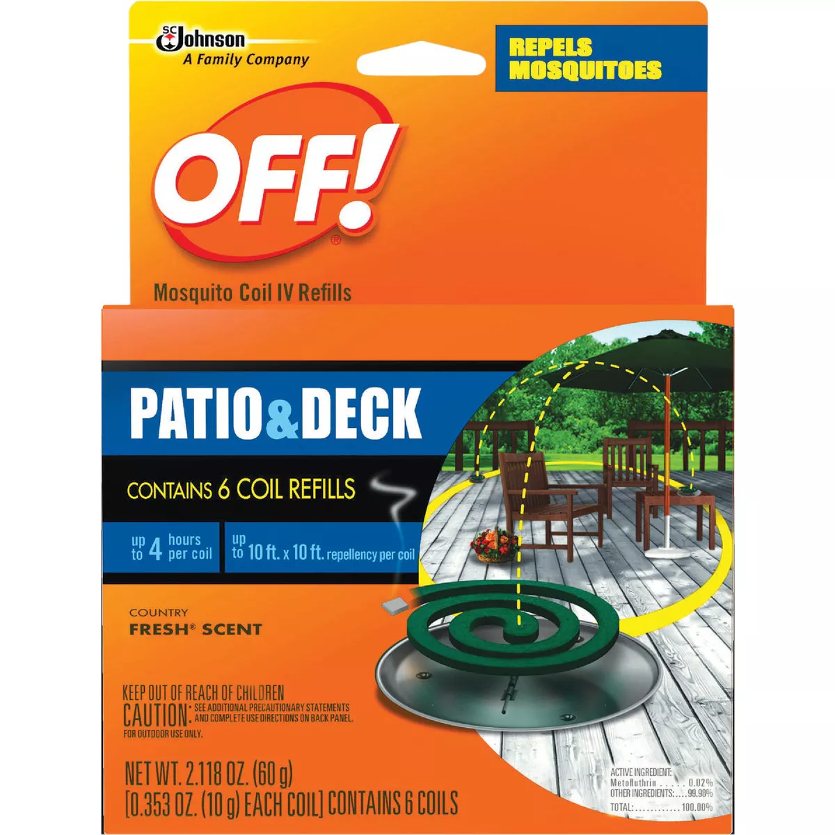 OFF! 4 Hr. Patio & Deck Coil Mosquito Repellent Refill