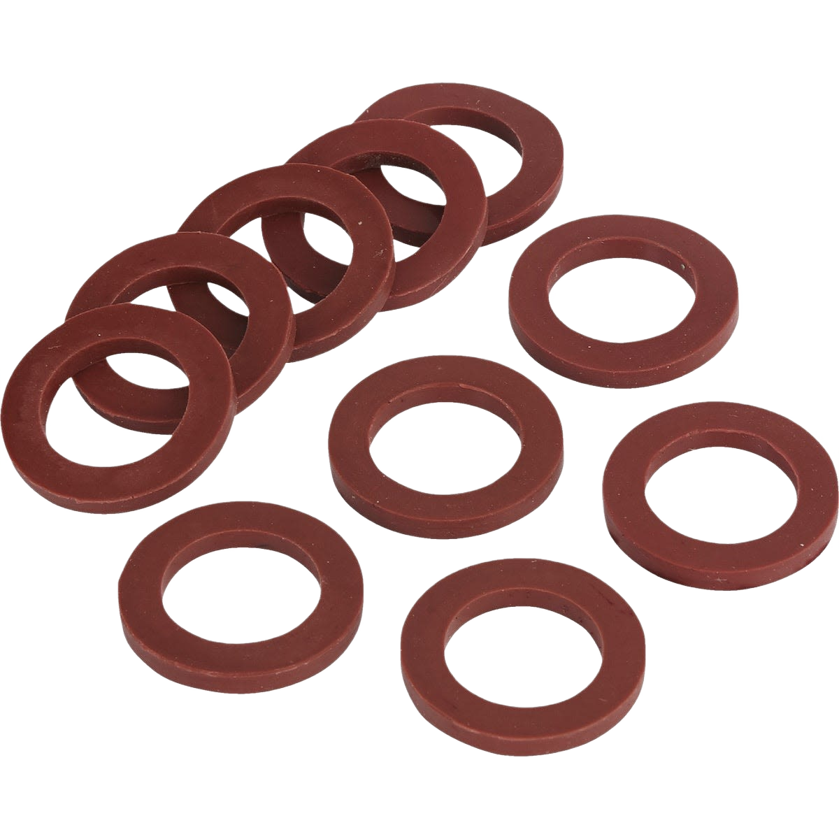Set of 10 brown rubber washers for garden hoses, designed for leak-free connections in watering and irrigation tools under $50 collection