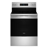 30-inch stainless steel electric range with Air Cooking Technology, digital controls, and smooth cooktop in kitchen appliances collection