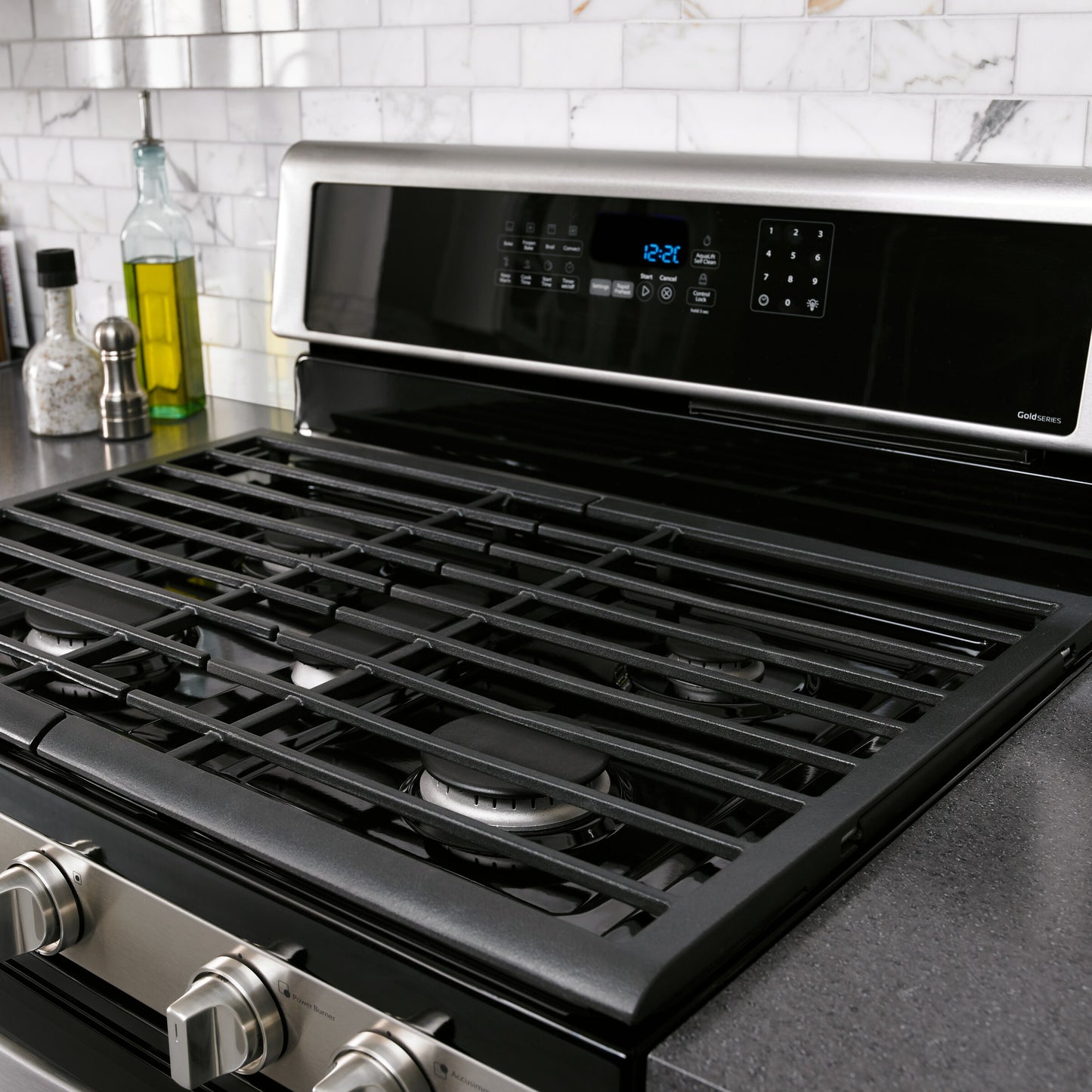 6.0 Cu. Ft. Gas Double Oven Range with EZ-2-Lift™ Hinged Grates