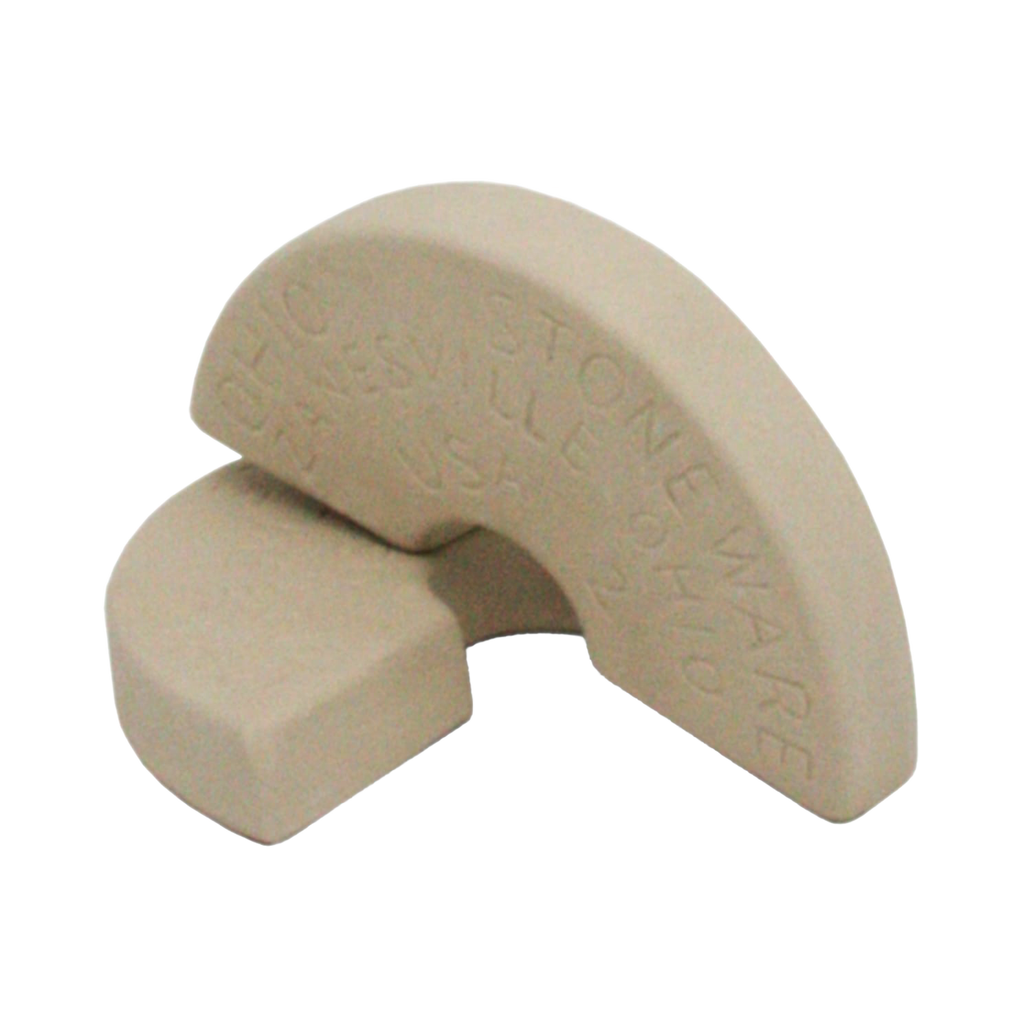 Beige segmented stoneware fermentation weight stone designed for crocks in Kitchenware and Small Kitchen Appliances collections
