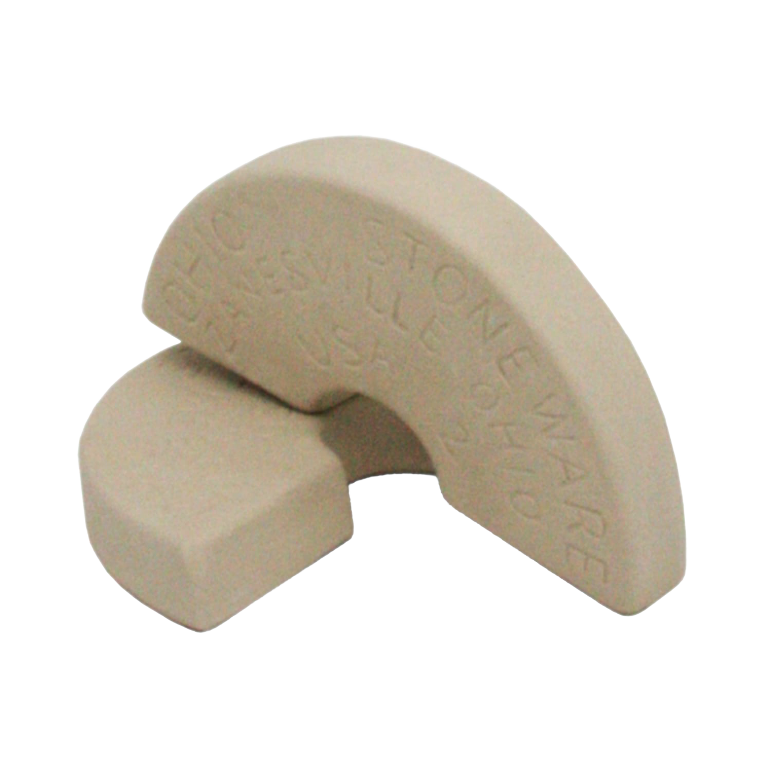 Beige segmented stoneware fermentation weight stone designed for crocks in Kitchenware and Small Kitchen Appliances collections