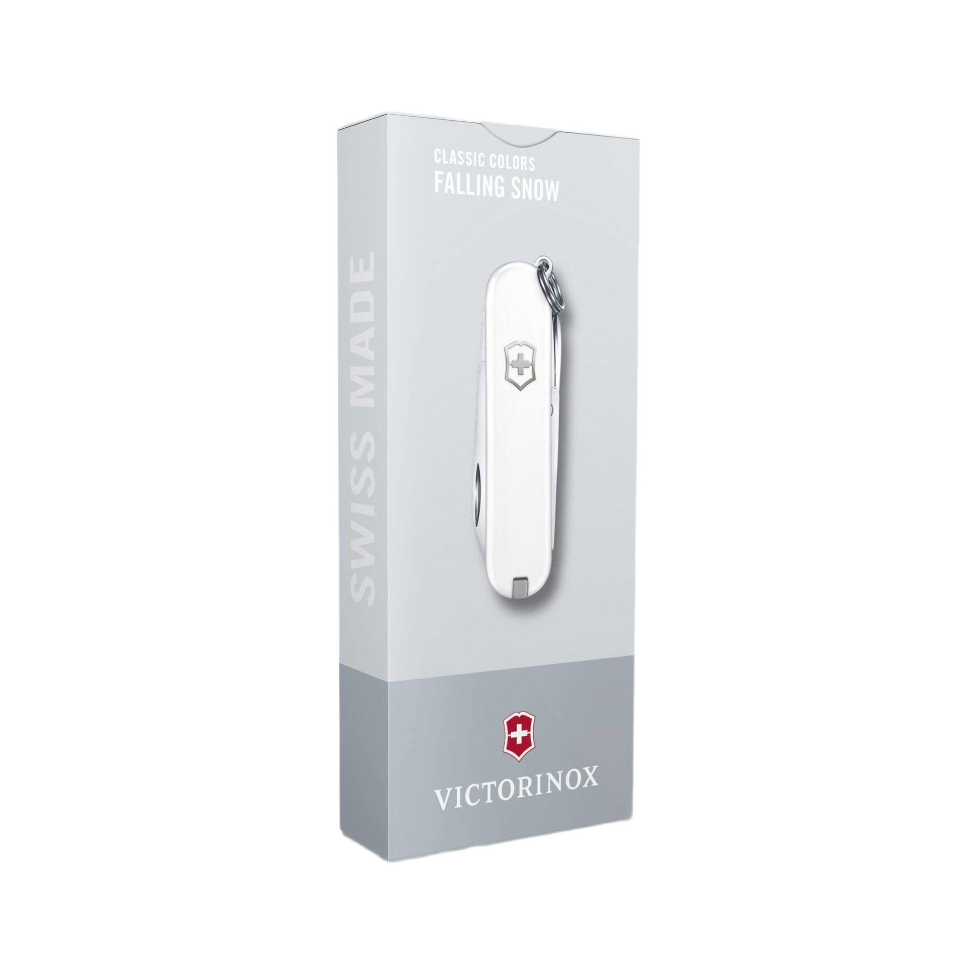 Compact white Swiss Army pocket knife with keyring in cutting and woodworking hand tools under $50 collections