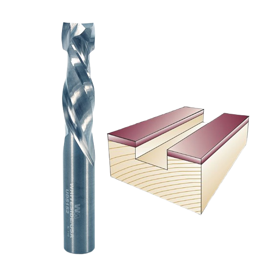 Spiral router bit with up/downcut design for precise woodworking in tool accessories and home improvement projects