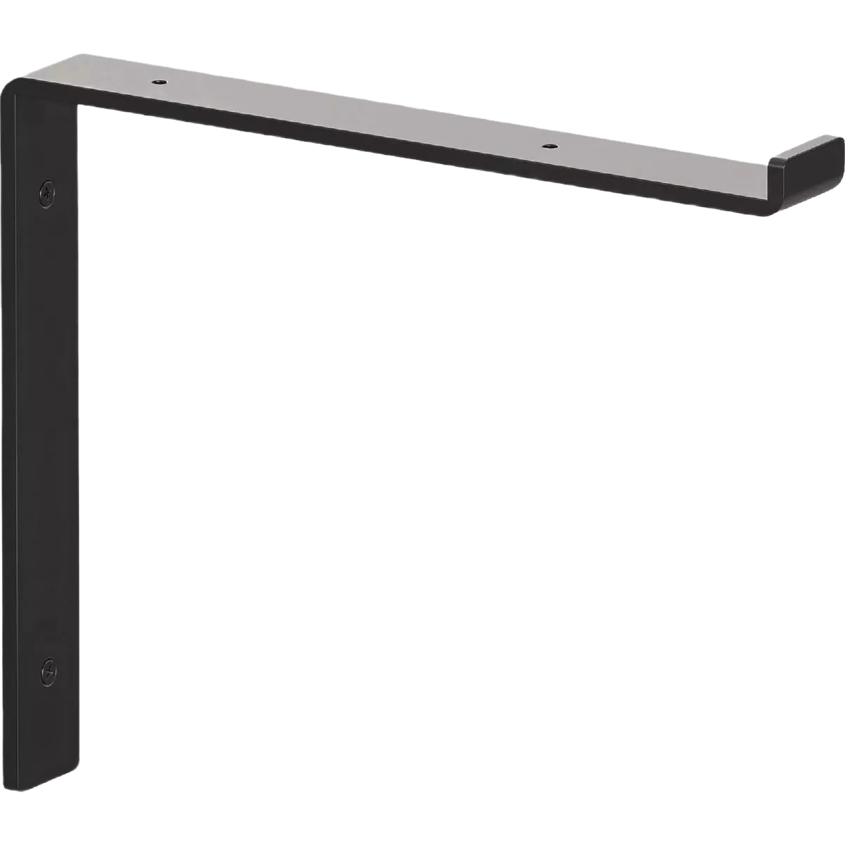 Black metal shelf bracket with simple modern design for shelving and home improvement projects under $50 collections