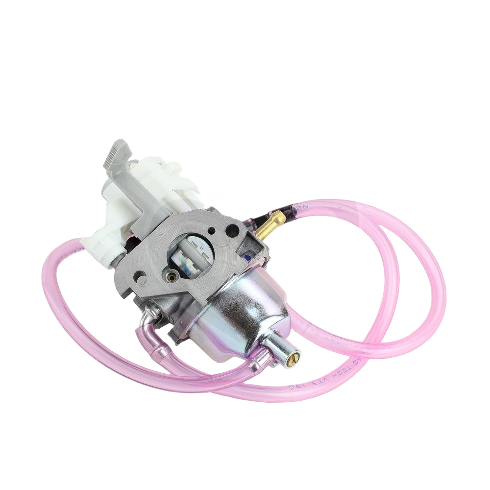 Replacement carburetor assembly with attached pink fuel tubing for Honda equipment in Parts & Lubricants collection