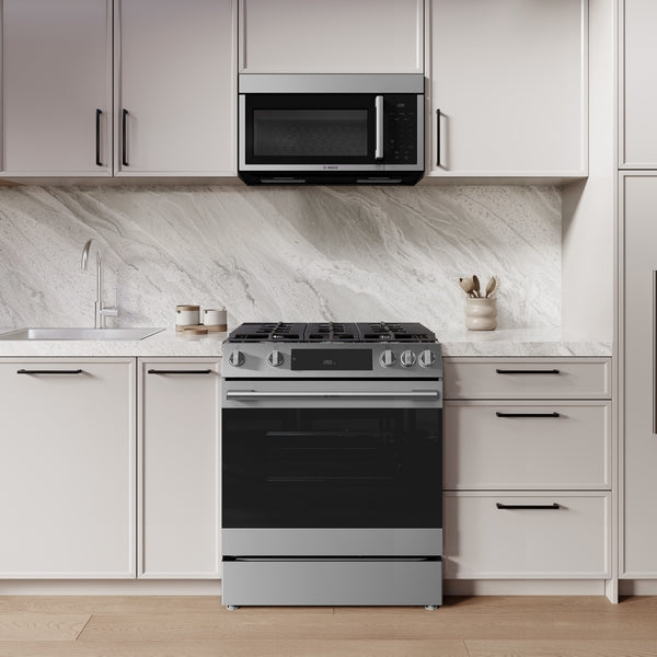 300 Series, Slide-in Gas Range, Stainless Steel