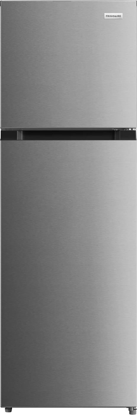 Stainless steel top freezer refrigerator with a garage-ready design and simple handle, ideal for Refrigerators, Top Freezer Refrigerators, Kitchen & Kitchenware, All Products, and Appliances collections.