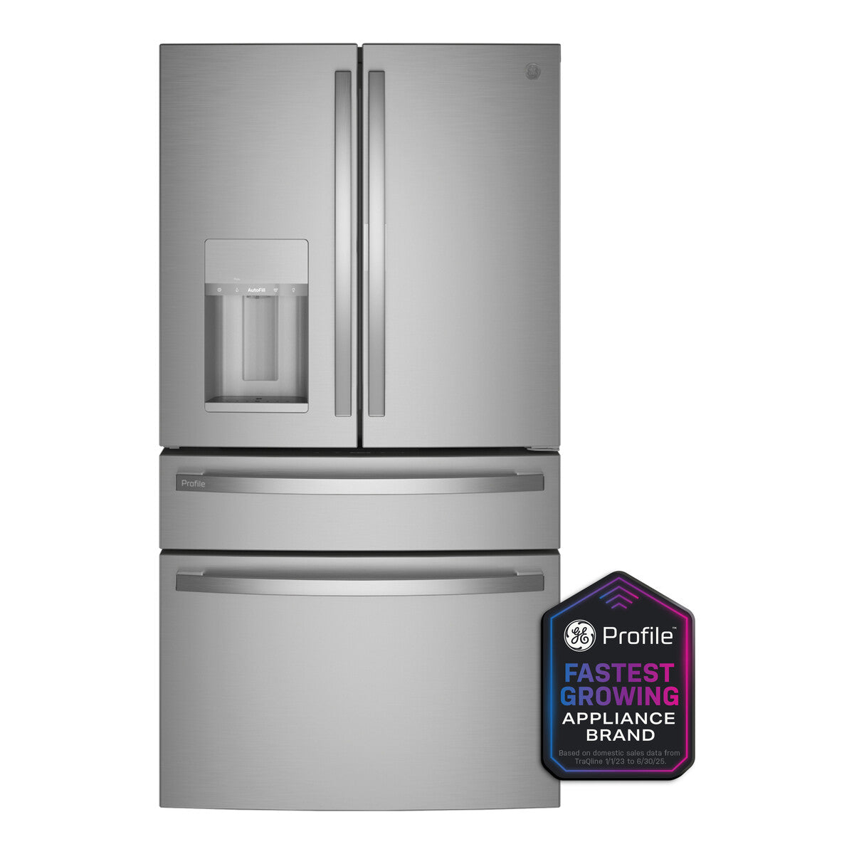 GE Profile™ ENERGY STAR® 27.9 Cu. Ft. Smart Fingerprint Resistant 4-Door French-Door Refrigerator with Door In Door
