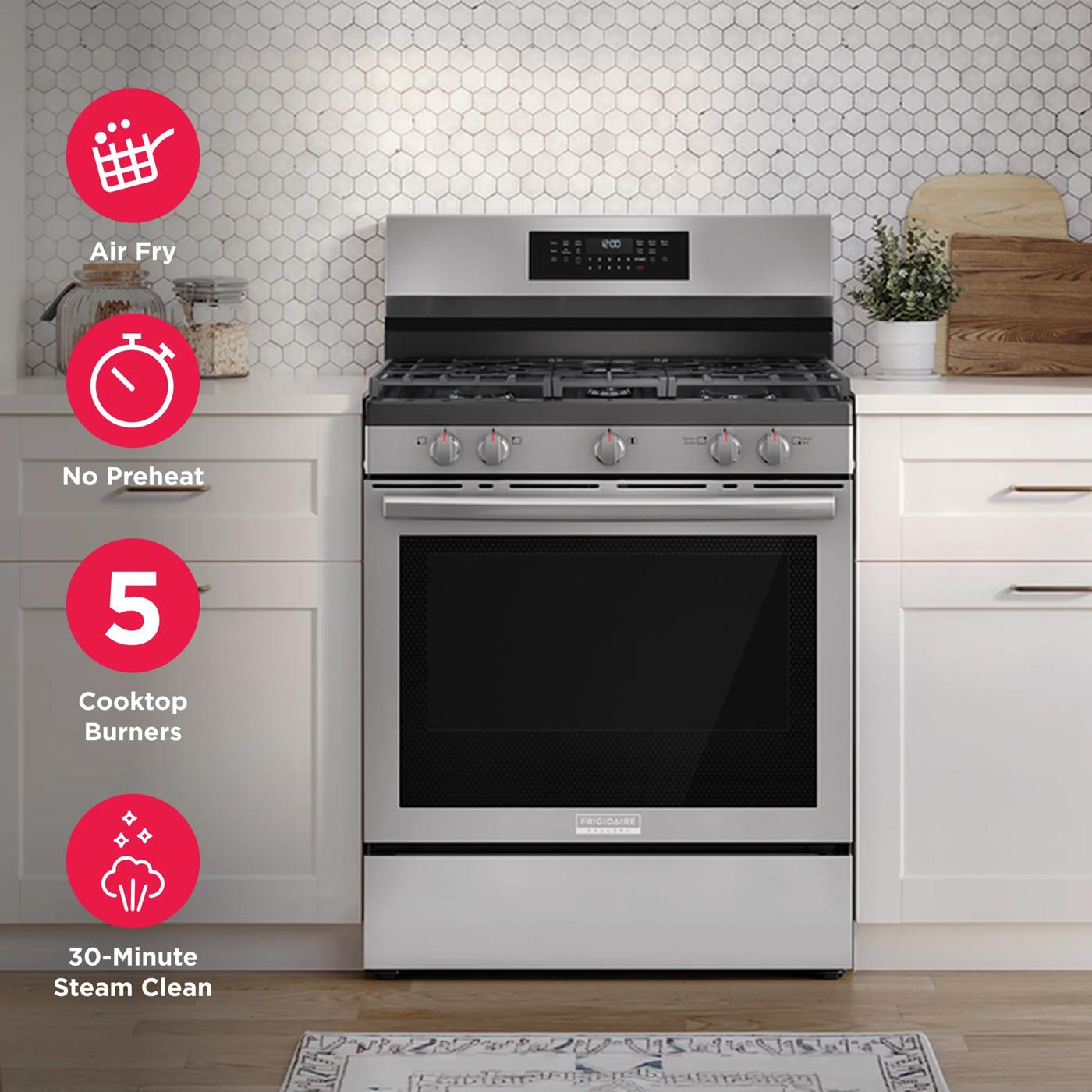 30" Rear Control Gas Range with Air Fry
