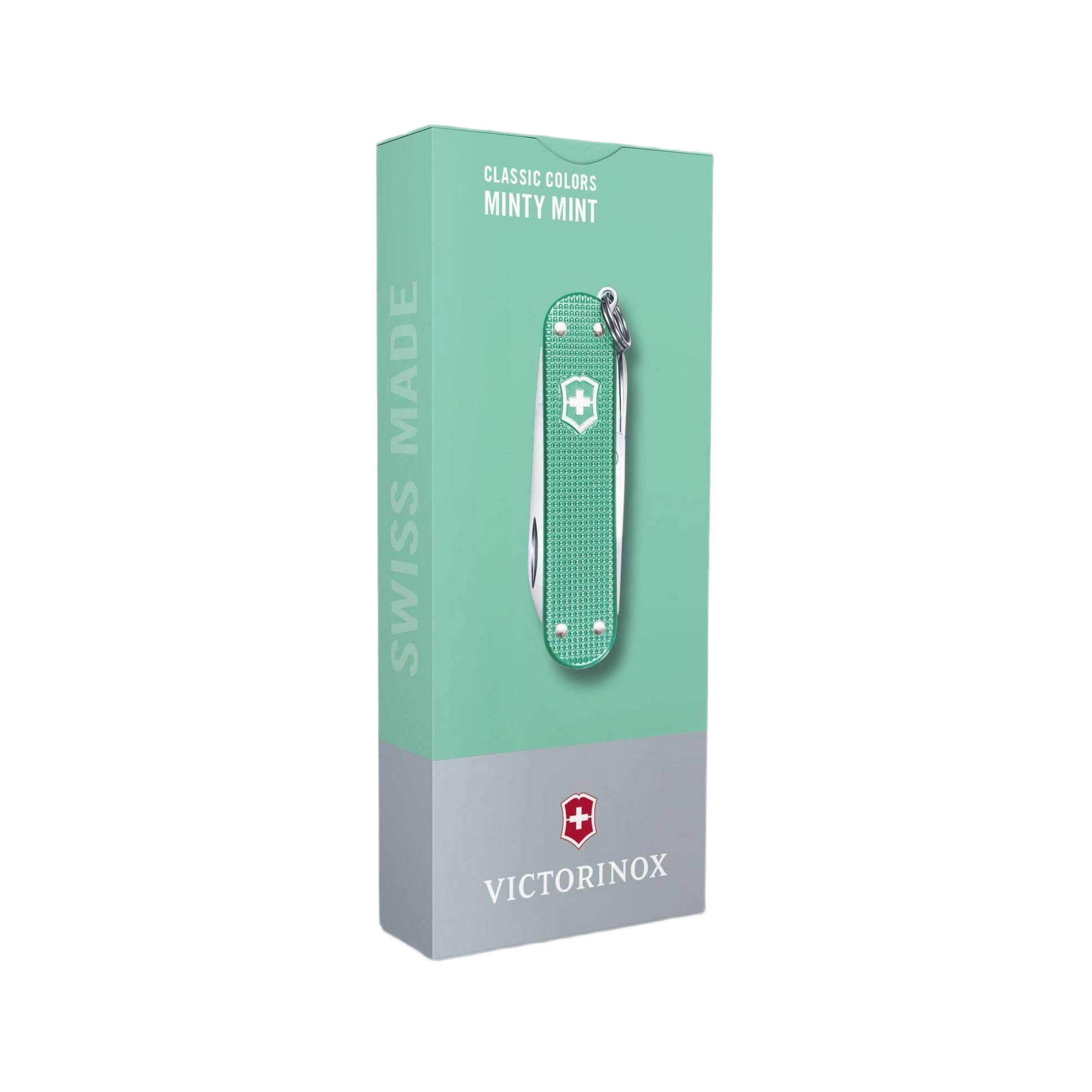 Minty green Victorinox multi-tool pocket knife with compact blade and scissors for cutting and woodworking tools under $50 collection