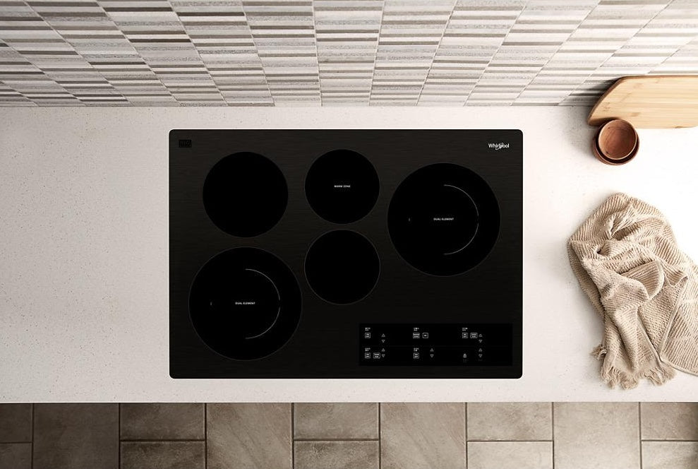 30-inch Electric Ceramic Glass Cooktop with Two Dual Radiant Elements