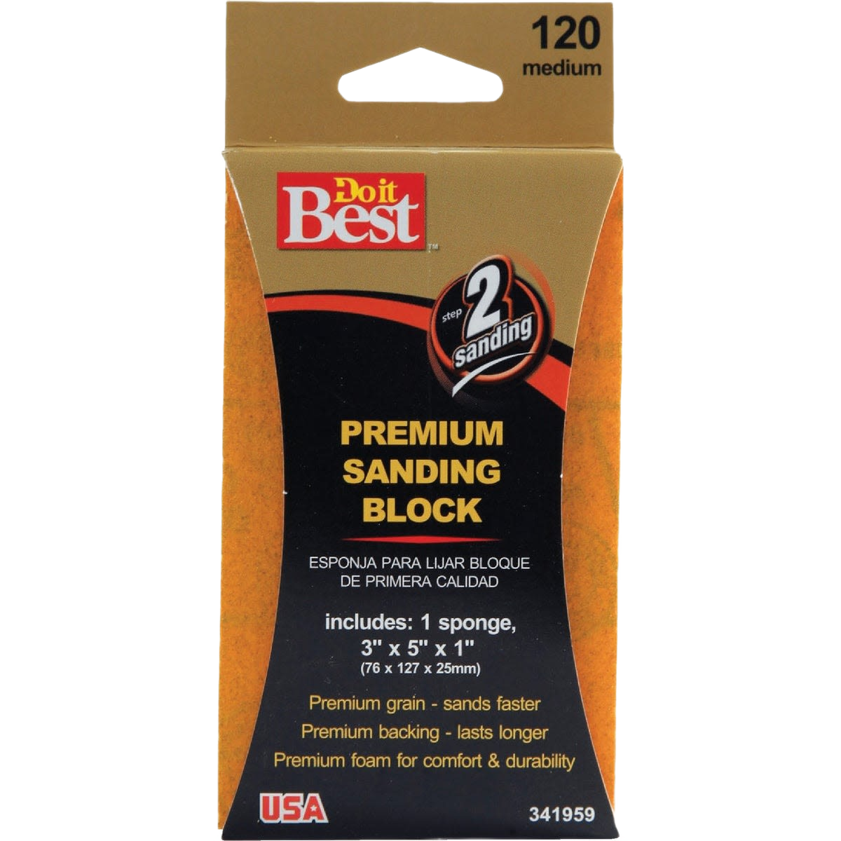 Medium grit sanding sponge with premium foam backing for home improvement and paint supplies under $50 collection