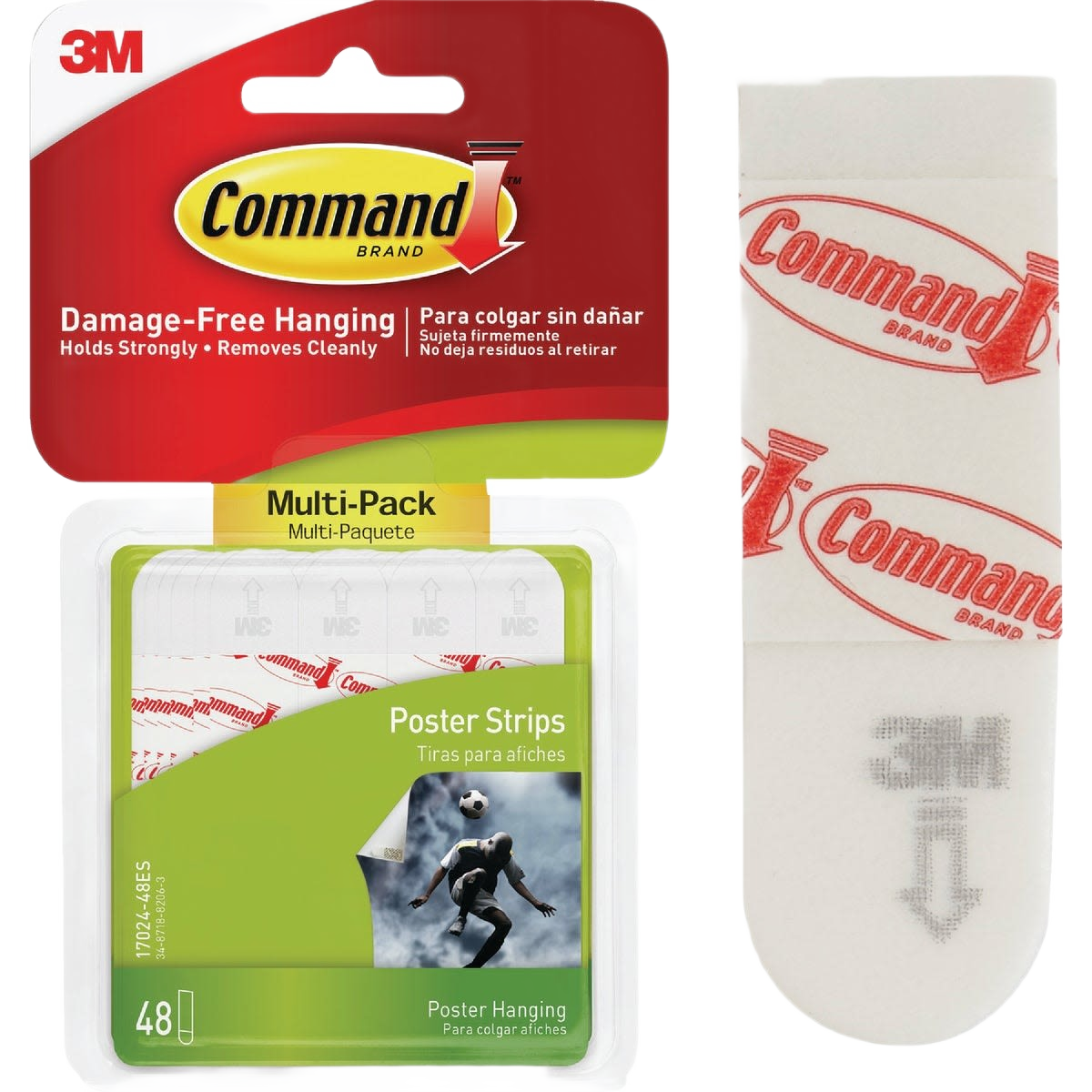 3M Command assorted poster hanging strips pack for damage-free wall mounting, part of hardware and fasteners under $50