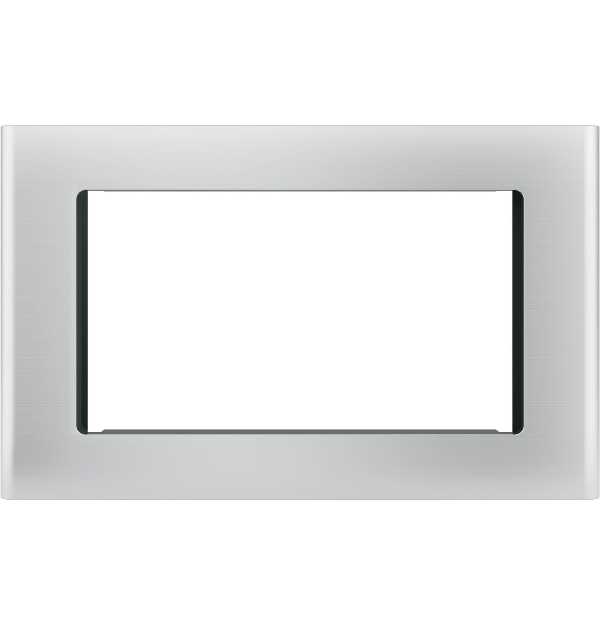 Brushed stainless steel built-in trim kit for 27-inch microwave, part of kitchen appliances collection