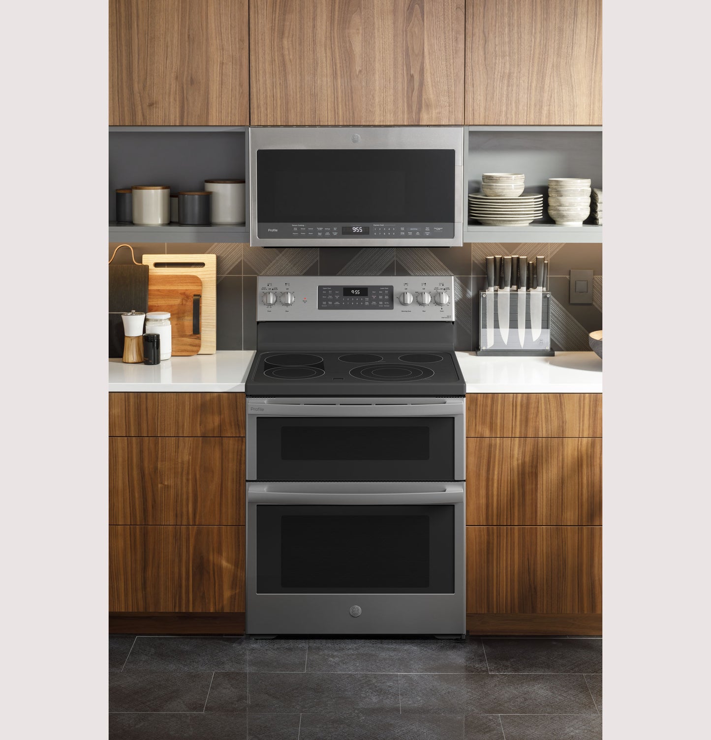 GE Profile™ 30" Smart Free-Standing Electric Double Oven Convection Range with No Preheat Air Fry