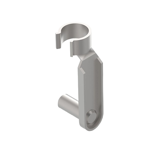 Silver metal spring locking pin designed for yokes, ideal for John Deere parts and home improvement tools.