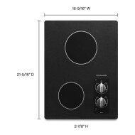 15" Electric Cooktop with 2 Radiant Elements