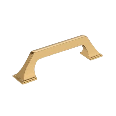 Champagne bronze cabinet pull with elegant curved design for stylish home improvement projects