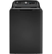 Top control black washing machine with digital display, part of washers and appliances collection for home improvement