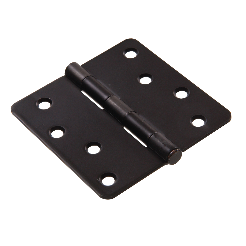 Hardware Essentials 4" Round Corner Door Hinge Oil Rubbed Bronze, 3-Pack